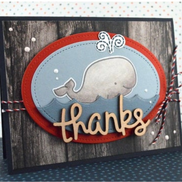 Lawn Fawn dies - 4 pcs small stitched ovals stackable in clear storage case - Picture 6 of 8